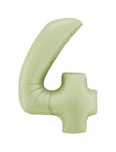 Balão Número 4 Verde Pastel